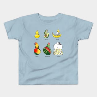 Parrot Fruit doodle Kids T-Shirt